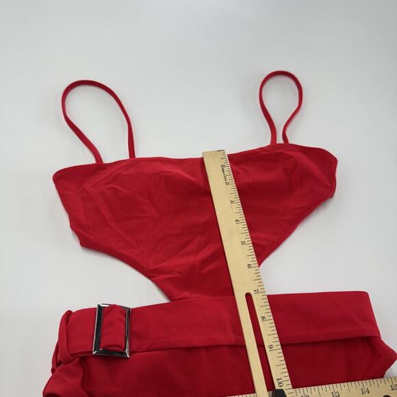 Camila Coelho Swimsuit Womens XS Red Paulista One Piece Cutout Monokini Swimwear - Picture 10 of 10